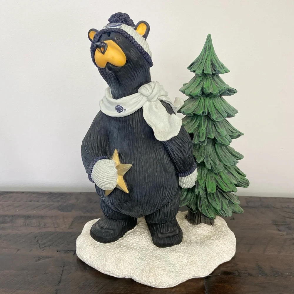 Bearfoots Bear PSU Penn State Christmas Holiday Bear by Artist Jeff Flemming